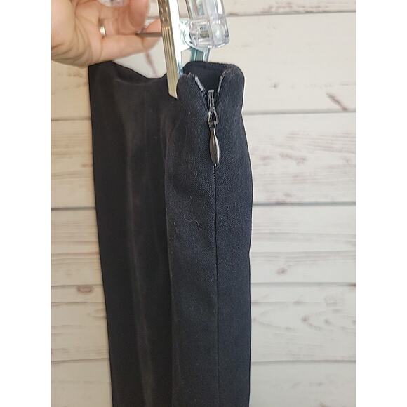 Croft & Barrow Black Straight Side Slit Career Casual Midi Skirt Women's Size 10 - Picture 10 of 11